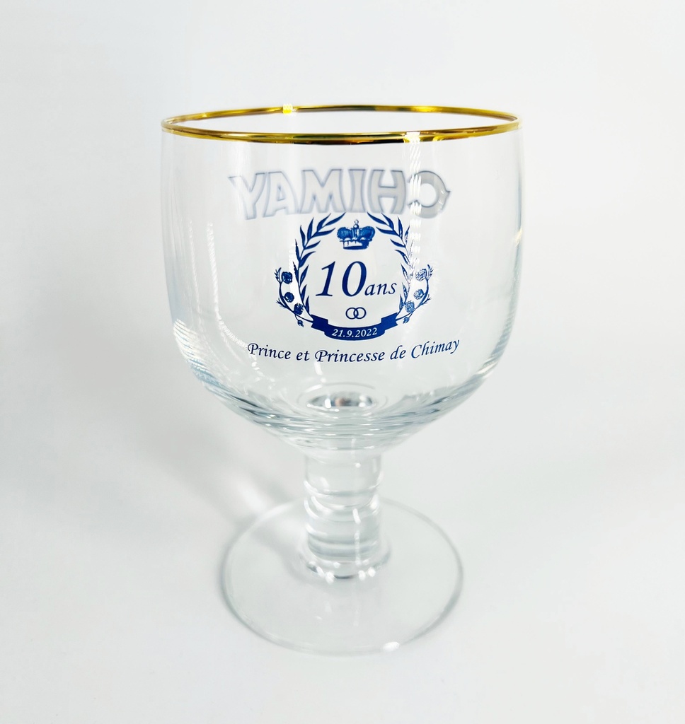 Verre Chimay 33cl 10 ans de mariage