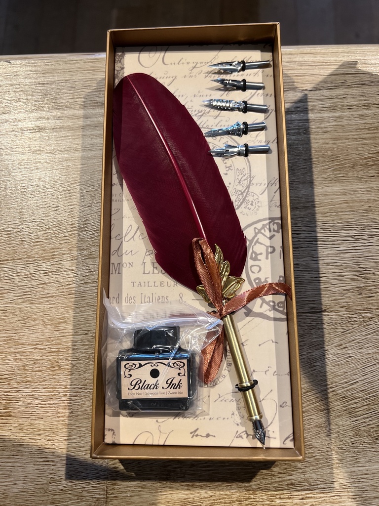 Coffret calligraphie cuivre