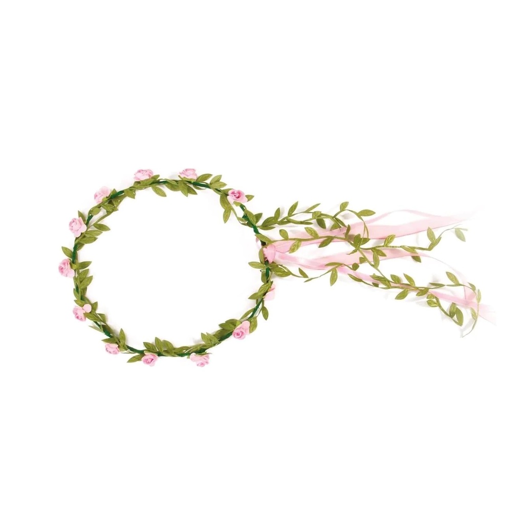 Couronne fleurs rose