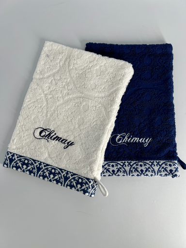 Gant de toilette 'bleu de Nîmes"